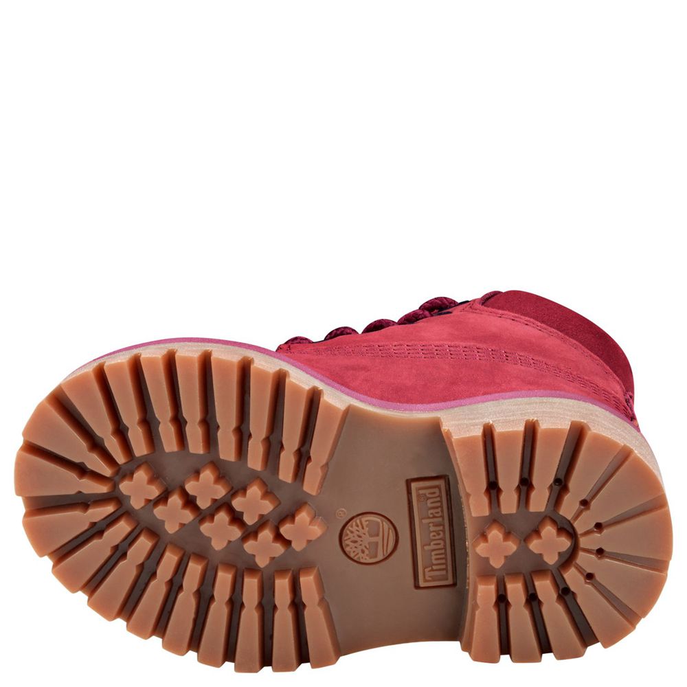 Timberland Kids 6-Inch Boots Toddler Premium Waterproof - Burgundy - India GK5302891